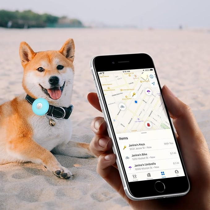 Airtag Holder for Dog Collar, Cibaabo Silicone Air Tag Case Cover Compatible with Apple Airtags for 0.8-1.2inch Cat Pet Collar Harness Loop-PurrikoPets