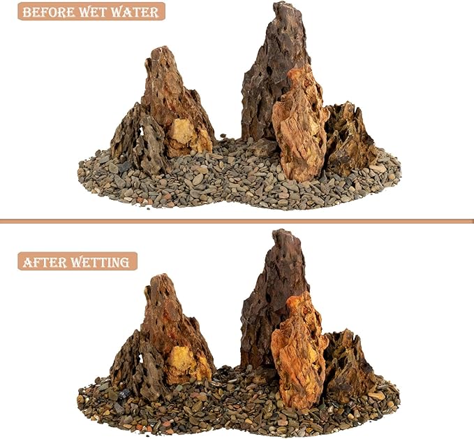 Dragon Rocks Aquariums Stones Natural Rocks for Aquascaping, Aquariums, Terrariums, Vivariums Decorative Stone,Reptile Enclosures,Paludariums,and Gardens-10LB（2 to 7 inch）-PurrikoPets