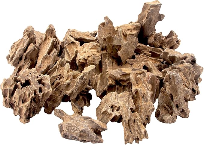 18.1 Pounds Natural Dragon Stones for Aquascaping Terrariums,Aquarium Dragon Ohko Rock (2.1 to 7.2 inch)-PurrikoPets