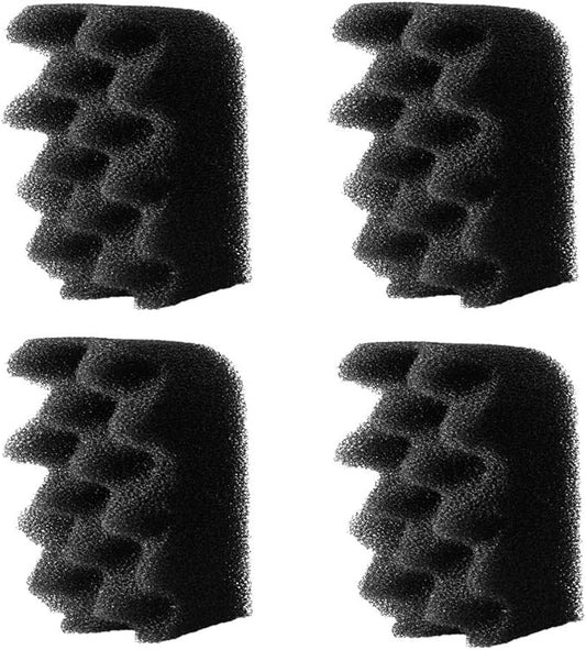 Evergreen Pet Supplies Aquarium Filter Foam Replacement - 4-Pack, Black - Compatible with Fluval 304/305/306 & 404/405/406 Models - Fish Tank Accessories & Aquarium Filters-PurrikoPets