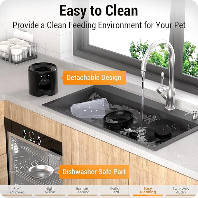 5L Automatic Cat Feeder with 2K HD Camera: 5G WiFi Automatic Dog Feeder with Night Vision,Cat Food Dispenser with Freshness for Multiple Pets,Detachable for Easy Clean-21 Cup (Sealed Outlet)-PurrikoPets