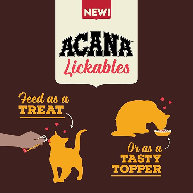 ACANA Lickables Cat Treats Chicken Recipe .5oz Tubes (5 Count)-PurrikoPets