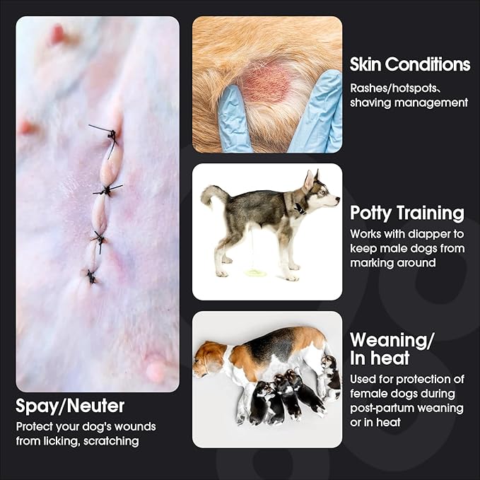 FUAMEY Dog Recovery Suit Male,Dogs Surgery Neuter Suits Puppy Spay Shirts for Female Protect Dog's Skin Anti Licking Abdominal Wounds Doggie Onesie Pet Bodysuit Alternative to Cone Red Stripes XL-PurrikoPets