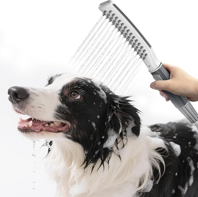 Dog Shower Attachment, Dog Shower Wand for Fast and Easy Washing Dog, Pet Shower Head with 3 Spray Modes, 8-Foot Hose, Indoor Outdoor Bath Your Dog-PurrikoPets
