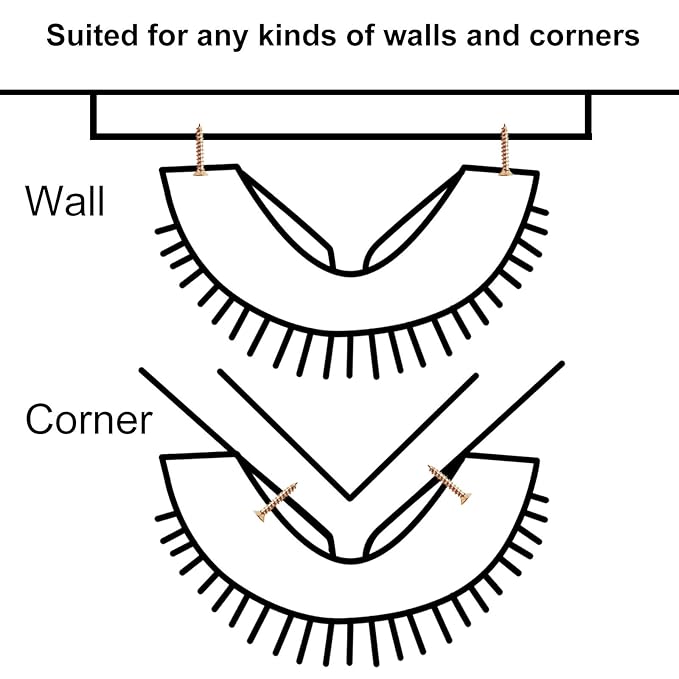 2 PACK Cat Self Grooming Corner Scratcher with Catnip, Massage Comb Brush for Long & Short Fur-PurrikoPets