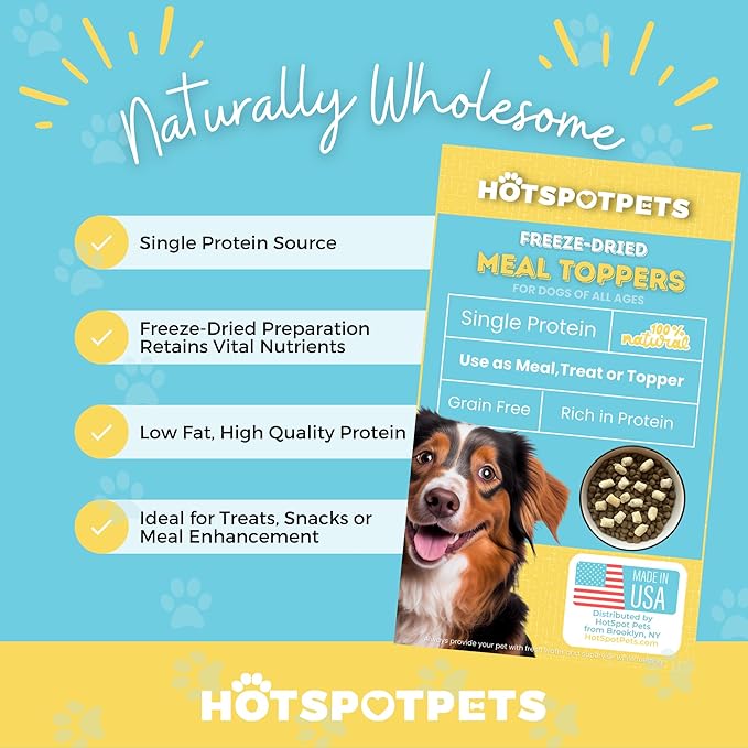 Freeze Dried Raw Chicken Meal Toppers for Dogs - Single Protein,All Natural, Grain-Free- Perfect for Training, Topper or Snack - Made in USA - (Chicken Meal Toppers) 1LB Bag (500+ pcs)-PurrikoPets
