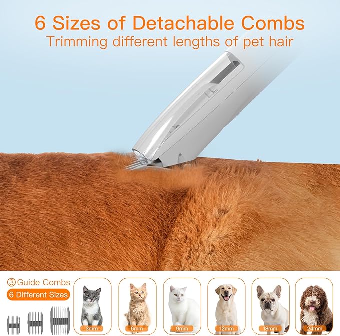 AIRROBO Dog Grooming Vacuum, Dog Grooming Kit,12000Pa Strong Pet Vacuum, 2L Large Capacity Vacuum for Shedding Grooming Hair, Quiet,PG100-PurrikoPets