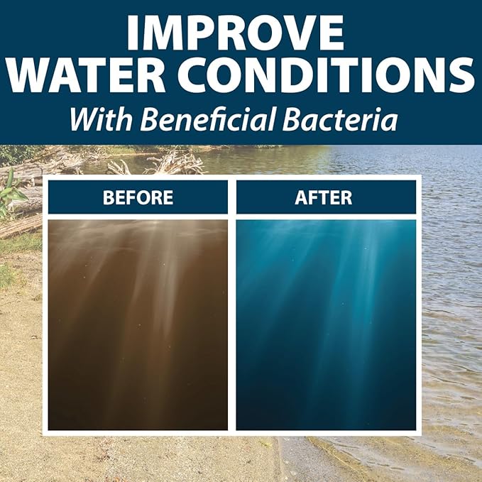 Airmax Pond Dye Plus, Twilight Blue Colorant & Natural Beneficial Bacteria, Large Pond & Lake Water Clarifier & Color Treatment, Shade Plants & Algae from Sunlight, Fish & Livestock Safe, 4 Gallons-PurrikoPets