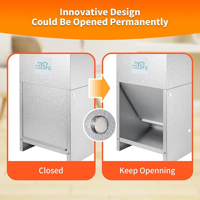 Dog Feeder - Galvanized Metal Pet Food Station for Indoor & Outdoor Use - Automatic Gravity-Fed Dispenser Suitable for Small, Medium, and Large Dog Breeds - Capacity: 25 Pounds of Dry Kibble-PurrikoPets