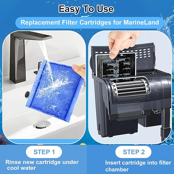 10 PCS Aquarium Filter Cartridge Filters, Rite-Size C (EZ-Change #3) Fish Tank Filter Cartridge, Replacement with Power Filters 275/375 Power 200/350-PurrikoPets