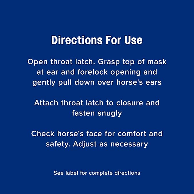 Farnam SuperMask II horse fly mask without ears, extended coverage, protects eyes from insects and debris, adjustable throat latch, Yearling size-PurrikoPets