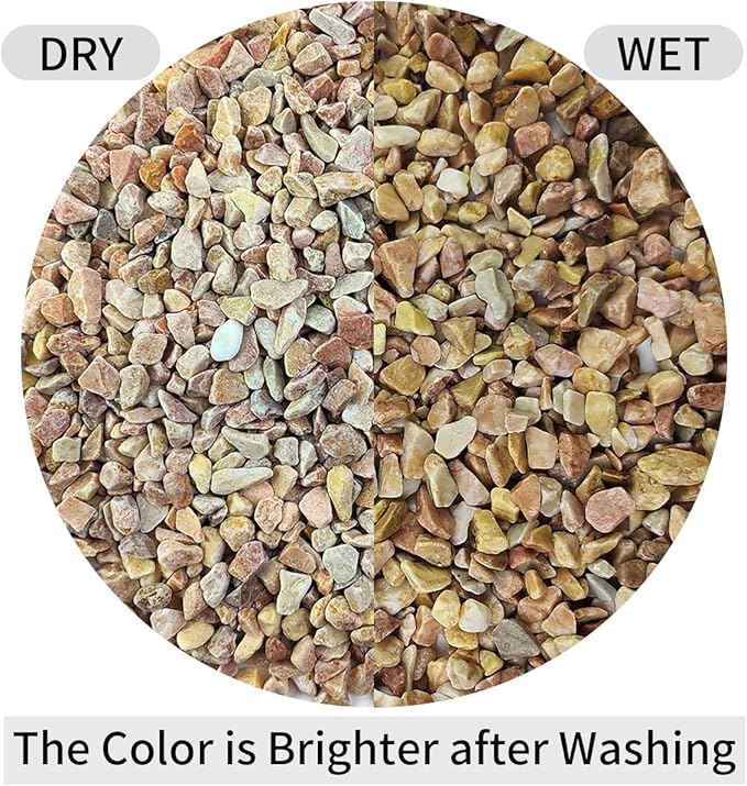 5lbs Natural Pea Gravel Pebbles, 3/8 Inch Decorative Succulent Rocks Pebbles for Indoor Plants. River Rocks for Vase and Outdoor Garden Landscaping Rocks-PurrikoPets