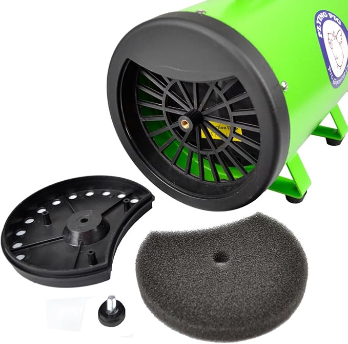 Flying Pig High Velocity Dog Pet Grooming Dryer w/Heater (Model: Flying One, Green)-PurrikoPets