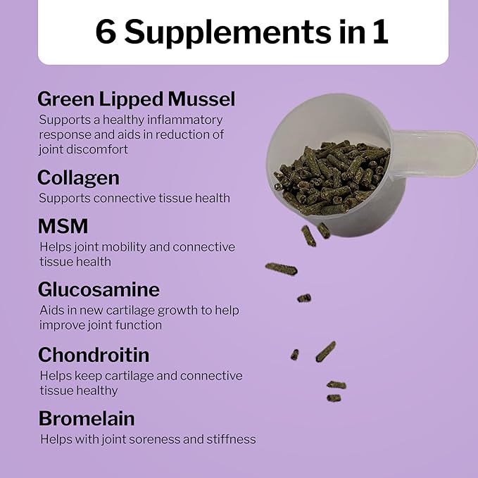 Formula 707 Joint 6in1 Equine Supplement 5 lb Bag - Support for Joint Integrity and Inflammatory Response in Horses - Green-Lipped Mussel, MSM, Glucosamine, Chondroitin & Collagen-PurrikoPets
