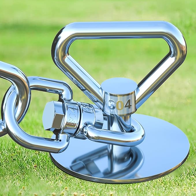 Dog Tie Out Stake (2-Pack),360°Swivel Run Stake,for Yard,Use Any Dog Tie Out Cable or Yard Leash-PurrikoPets