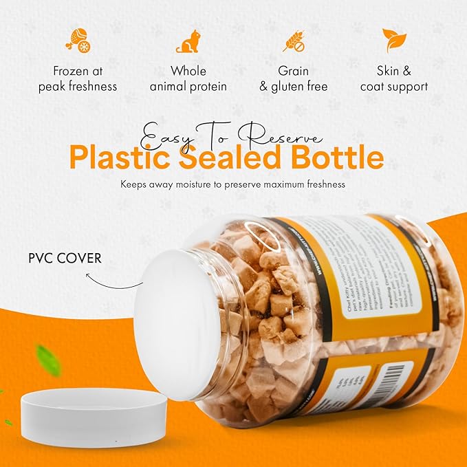 Freeze-Dried Salmon Treats for Cats & Dogs – 100% Wild Caught, Single Ingredient, High-Protein, Healthy Snack – No Additives or Preservatives – 5.3oz - Inspected & Tested in USA-PurrikoPets