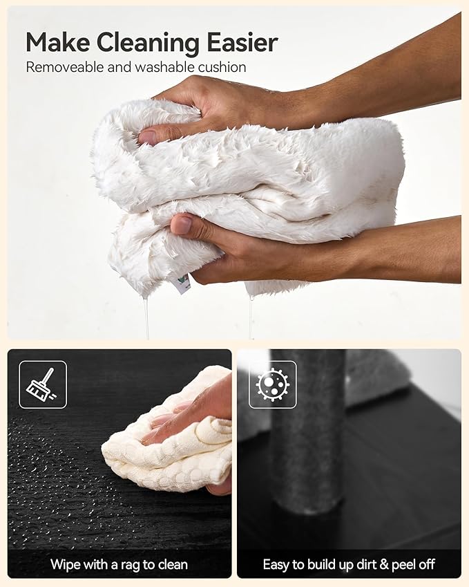 FourFurPets Gothic Cat Tree, 67" Cat Tower for Indoor Cats, Maine Coon Cat Tree for Large Cats 20 lbs+ with Extra-Large Padded Platform, Sisal-Covered Scratching Posts, Comfy Basket, Black & Red-PurrikoPets