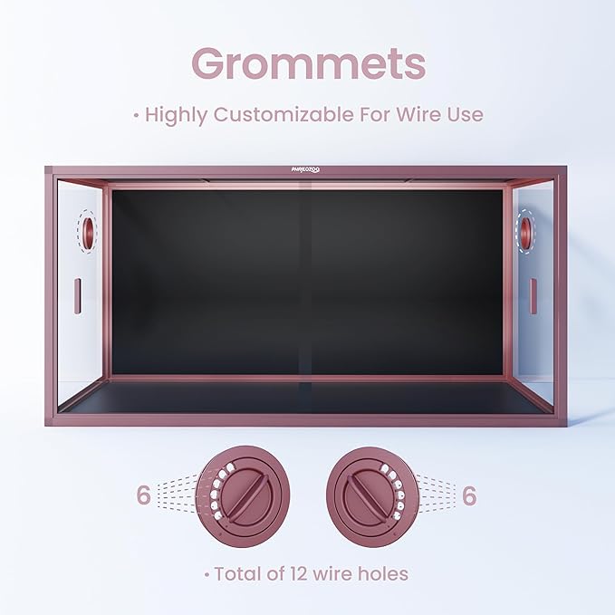 120 Gallon Reptile Terrarium, 48" x 24" x 24" Reptile Enclosure with Sliding Door Top Screen Ventilation,Blue Tongue Skink Tank for Easy Maintenance-PurrikoPets