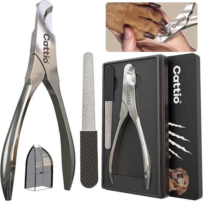 Dog Nail Clippers - All Steel Material, Built-in Spring,Heavy Duty Dog Nail Trimmer Full Metal Razor Sharp Professional for All Dogs Cats with Thick Toena,Dog Nail Trimmers-PurrikoPets