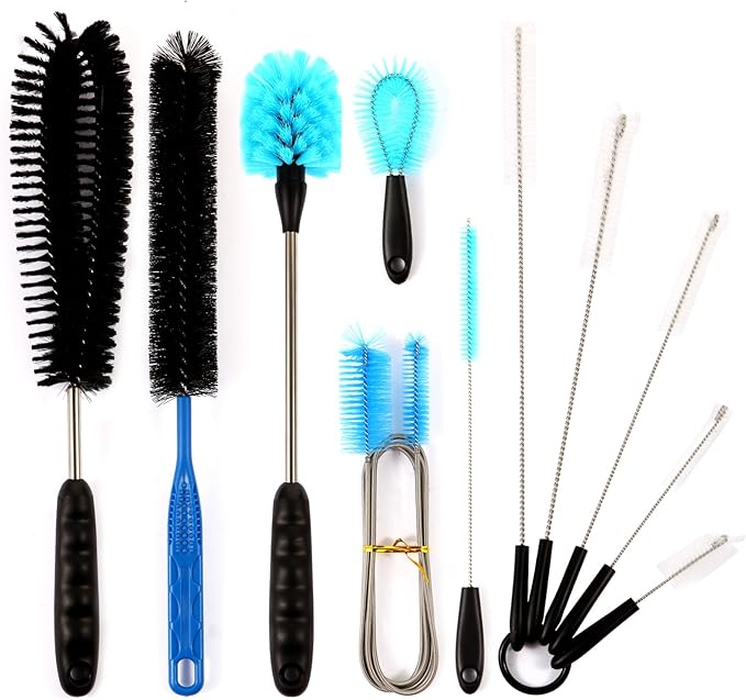 11 in 1 Fish Tank Aquarium Cleaning Brush Kit,Aquarium brushSutiable for Acrylic Fish Tank, and Plastic Fish Tank,Glass Fish Tank,Non Rusting,Fish Tank Cleaning Tools-PurrikoPets