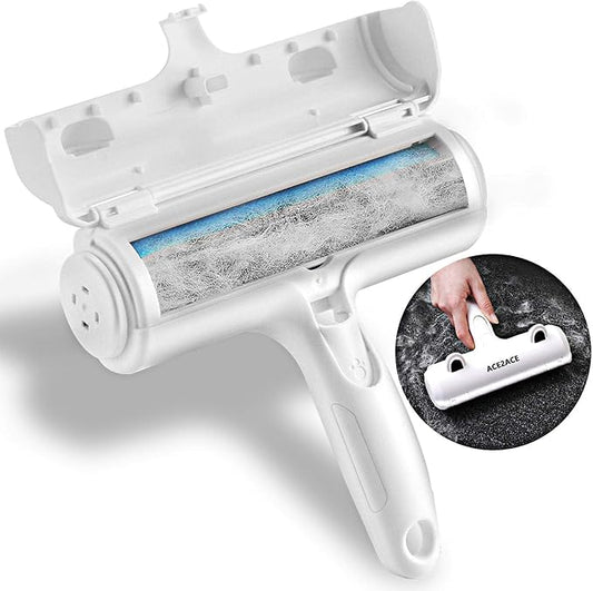 ACE2ACE Pet Hair Removal Tool, Lint Roller Brush for Cats and Dogs, Reusable Self Clean Pet Fur Remover, Pet Hair Remover for Laundry, Carpet, Furniture, Couch, Sofa and Bedding-PurrikoPets