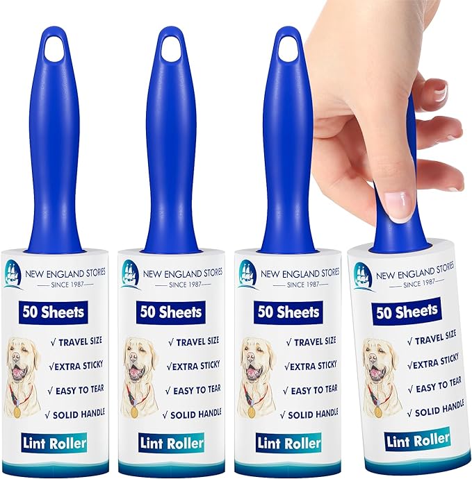 200 Sheets Mini Lint Rollers for Travel - Set of 4 Small-Sized Lint Removers Designed for Convenient Portability, Ideal for Removing Pet Hair and Debri-PurrikoPets