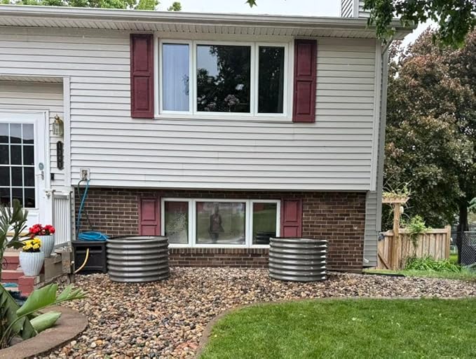 A ANLEOLIFE 2-Pack 3ft x 24” Tall Galvanized Raised Garden Beds Outdoor, Round Metal Planter Box for Planting Vegetables Flowers Herb, Anti-Rust & Easy-Setup, Quartz Grey-PurrikoPets