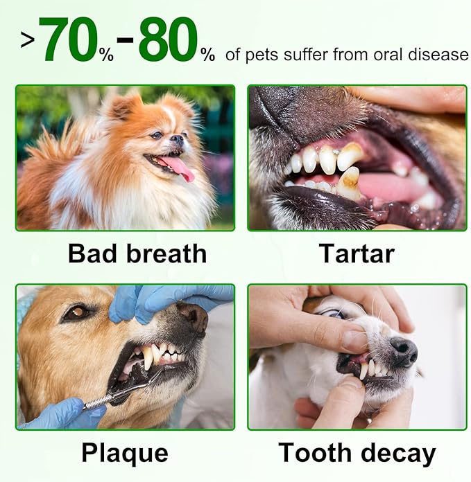 ALIVO Dental Teeth Cleaning Wipes for Dogs & Cats, Remove Bad Breath by Removing No-Rinse Dog Finger Toothbrush, Disposable Gentle Cleaning Pet Dental Care Wipes, 50pc-PurrikoPets