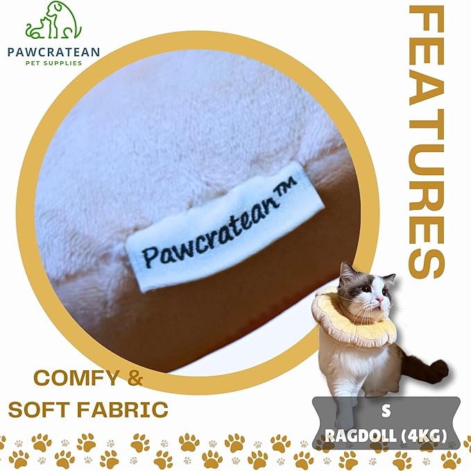 Adjustable Comfy Flower Style Elizabeth Collar for Cats Puppies Soft Recovery Cone Pet Protective Neck Collar (Yellow, Medium)-PurrikoPets