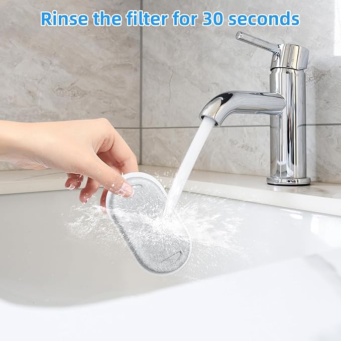 40 Pack Cat Water Fountain Filters-Cat Fountain Replacement Filters for Stainless Steel 108/3.2L& 67oz/2L Adjustable Water Flow Pet Water Fountain(20 Pack Pet Water Filter Refills+20 Pack Sponges)-PurrikoPets