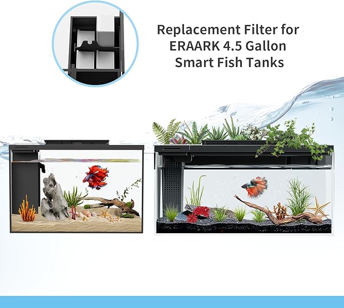 Filter Media Replacement Physical Filter cartridges Smart Fish Tank 4-Pack (4pack Physical Filter)-PurrikoPets