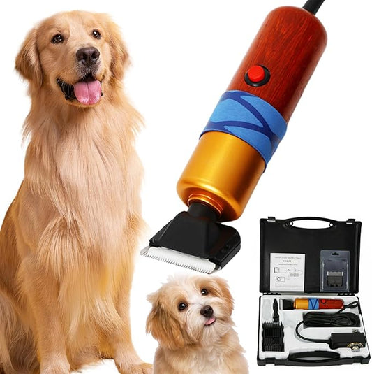 Dog Shears,Plug-in Electric Pet Shaving and Grooming Kit,200W 10ft Sheep Shears Includes 2 Blades, Low Noise & Vibration Design for Dogs Cat Goat,Perfect Dog Clippers for Families with Pets-PurrikoPets