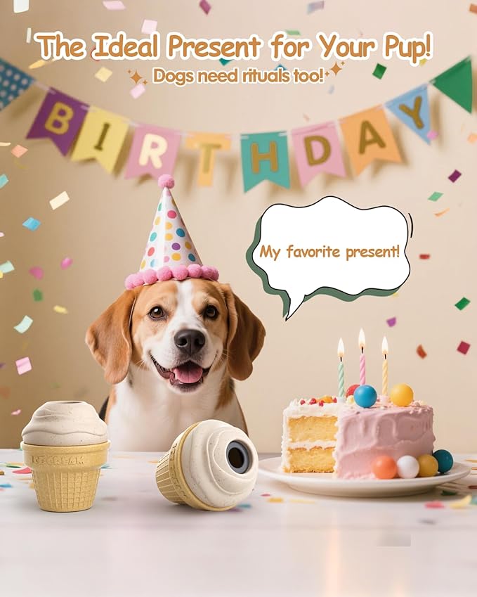 Dog Frozen Treat Toy, Long-Lasting Interactive Dog Toys to Keep Them Busy, Fillable & Freezable Birthday Gifts, Enrichment Toys for Puppy-PurrikoPets