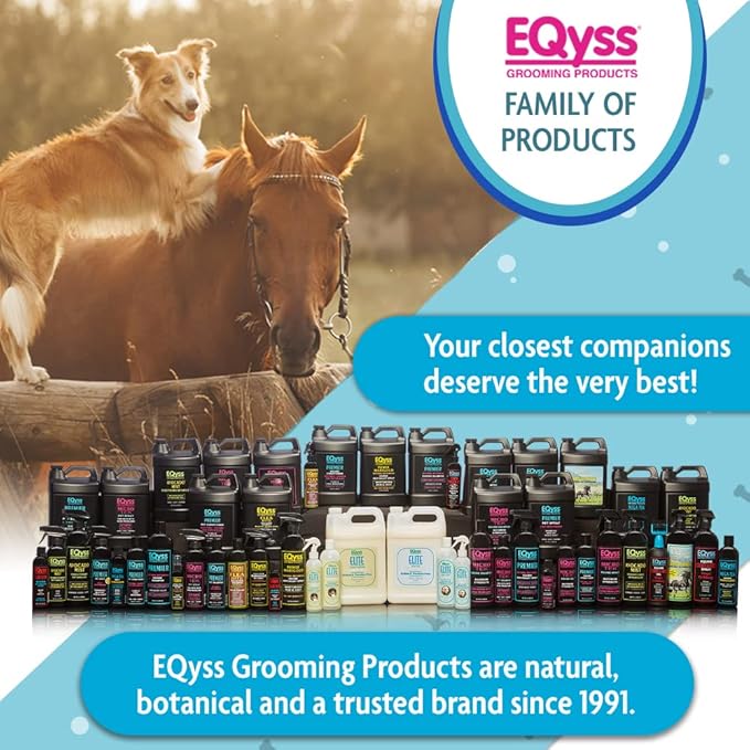 EQyss Premier Pet Shampoo - Cleanses & Moisturizes Coat, Adds Volume, Intensifies Colors, Residue-free Finish - for all Dogs, Cats, Puppies (128 oz)-PurrikoPets