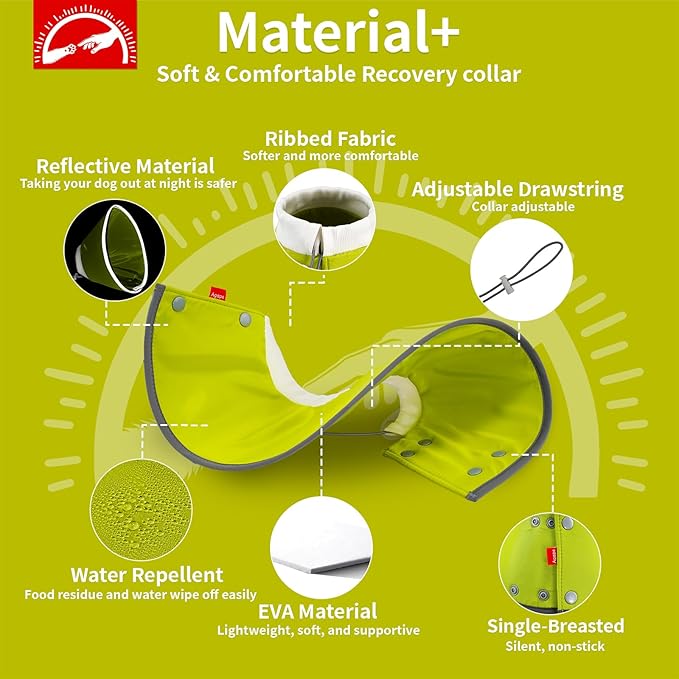 Agape Soft Dog Cone for Small Dogs & Cats, Comfy Dogs Recovery Collar After Surgery, Adjustable E Collar Alternative to Stop Licking, Protective Elizabethan Cones for Pup&Kitty, Comfortable Dog Cones-PurrikoPets