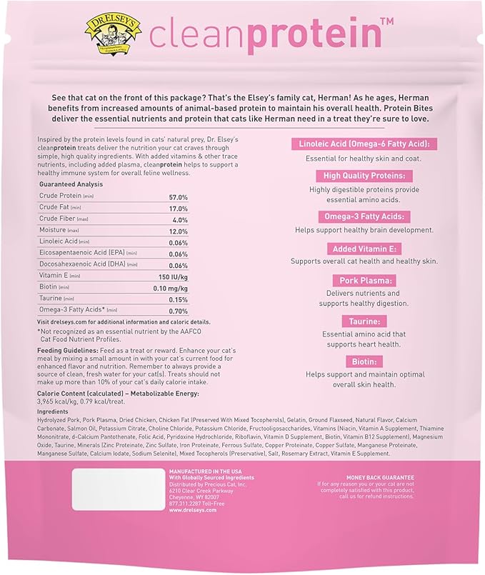 Dr. Elsey's cleanprotein Protein Bites Pork 6 oz.-PurrikoPets