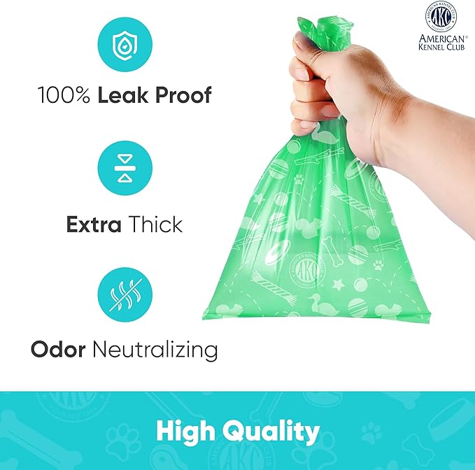 AKC Dog Poop Bags - Leak Proof Pet Waste Bags - 16 Refill Rolls - Lavender Scent - 240 Count (Toy Print)-PurrikoPets