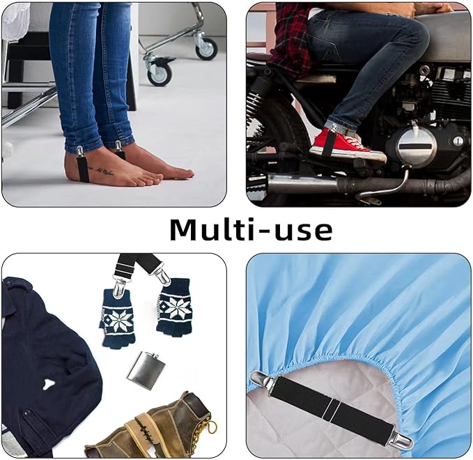 Adjustable Boot Straps Pant Stirrups Clips Boot Clips-PurrikoPets