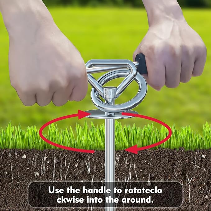 Dog Tie Out Cable and Stake,(up to 200lbs) 360° Swivel Dog Run Anchor -with 30FT Heavy Duty Cable,Runner for Yard-Dog Stake for Yard Outdoor Camping-PurrikoPets