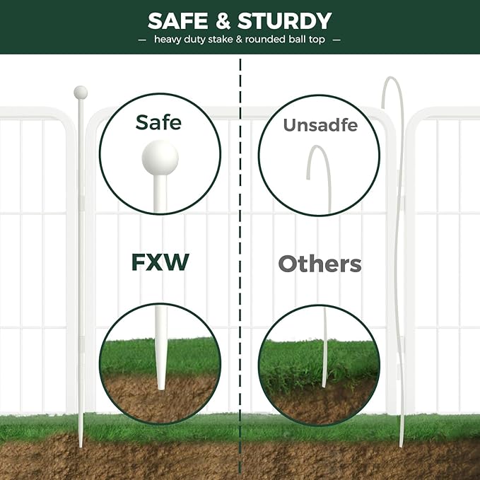 FXW Rollick Unleashed Dog Playpen for Indoor, Yard, RV Camping, 24 inch 32 Panels for Small and Puppy Dogs, White│Patented-PurrikoPets