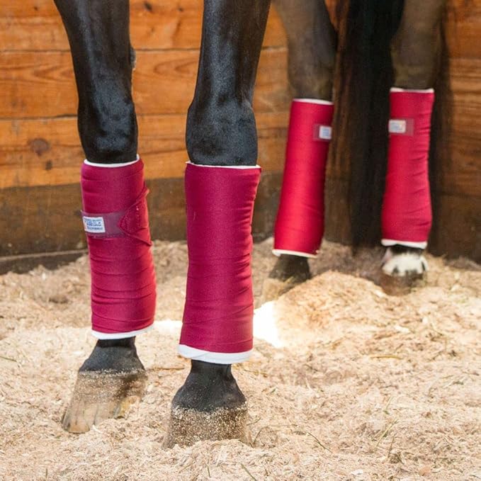 Dura-Tech Standing Wraps for Horses | Color Black | Optimal Comfort & Support | Ideal for Post-Exercise & Trailering | Right Tension Application | Secure Closure-PurrikoPets