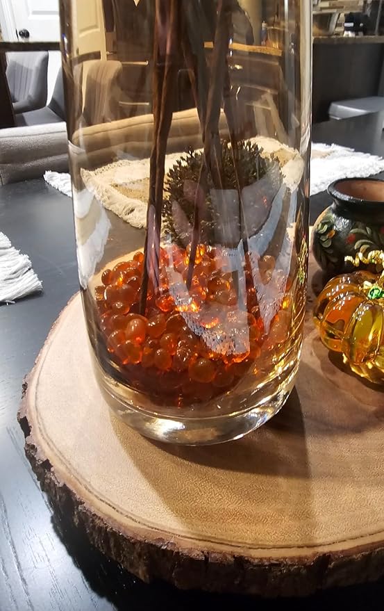 Glass Stones, 0.85LB/385g Orange Aquarium Gravel Rocks, Orange Pebbles for Fish Tank, Sea Glass for Vase Filler Craft-PurrikoPets