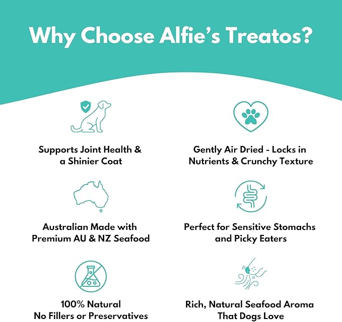 ALFIE'S TREATOS Salmon Skin Treats for Dogs & Cats (2.65 oz), Air-Dried Fish Skin Dog Treats, Omega-3 Food Topper & Training, Single Ingredient, Freeze-Dried Alternative-PurrikoPets