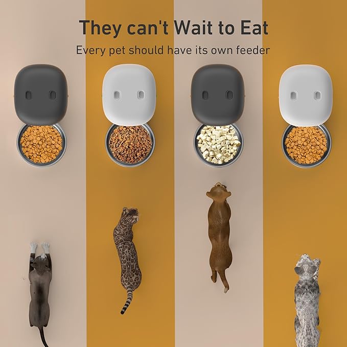 2025 Upgraded Automatic Cat Feeder - 4L Timed Auto Pet Feeder for Cat and Dog with Dry Food Dispenser, 180-day Battery Life, 1-6 Meals Per Day, 1-16 Portion, Desiccant Bag Keeps Food Fresh-PurrikoPets