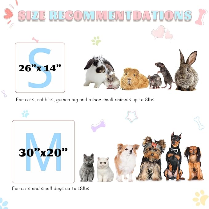 6 Pack Guinea Pig Cage Liner, Washable Guinea Pig Fleece Blankets Beding Accessories, Flannel Throw Warm Sleep Mat, Pet Pee Pads for Small Animal Hamster Rabbit Puppy Cat (Light Color, 30x20 Inch)-PurrikoPets