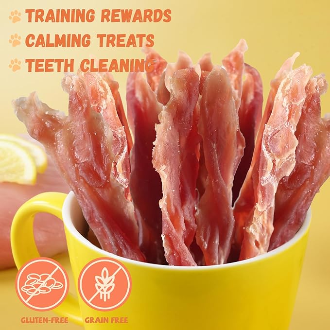 Duck Jerky Dog Treats, Natural Healthy Duck Twisted Strips with 1% Taurine, High Protain Low Fat Dog Training Rewards Treats for Small Medium Large Breeds, 10.6 oz-PurrikoPets