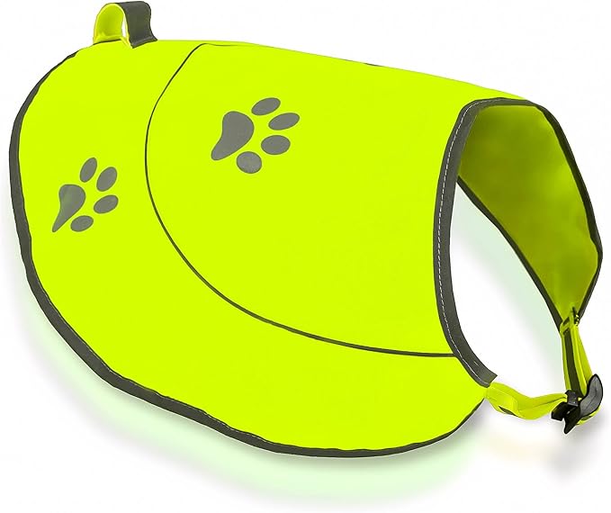 Dog Reflective Vest - Comfortable Jacket Safety Hunting, High Visibility for Dogs with Elastic Straps and Clasp Closure-Yellow, Large-PurrikoPets