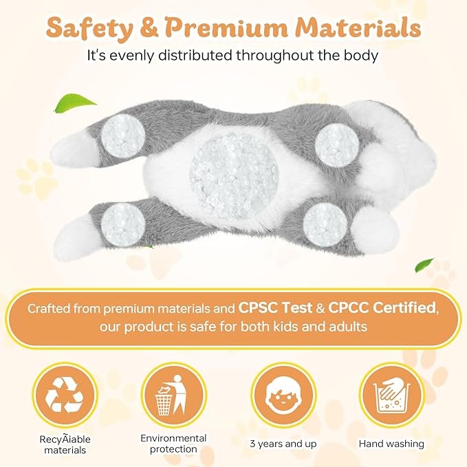 19Inch 3 Pounds Dog Weighted Stuffed Animals, Cute Realistic Puppy Stuffed Animal, Sensory Comfort Plush Throw Pillow Toy, Dog Plush Gift for Adults Kids Youth-PurrikoPets