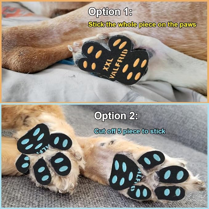 Dog Paw Pads Anti-Slip Paw Protector,15 Sets-60 Pads Keeps Dogs from Slipping On Hardwood Floors,Traction Control Non-Skid Stronger Adhesive for Senior Dogs and Weak Paws Multicolor M-PurrikoPets