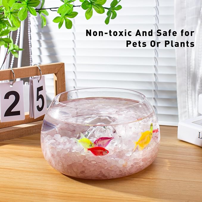 3 Lb Rosy Pink Stones Aquarium Gravel Rocks, Tumbled Chips Crushed Crystal Quartz Healing Stones for Garden|Vase Filler|Fish Turtle Tank Decorations-PurrikoPets